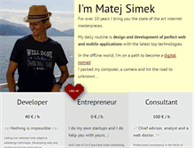 Tablet Screenshot of matejsimek.com